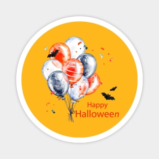 Happy Halloween Balloons Magnet